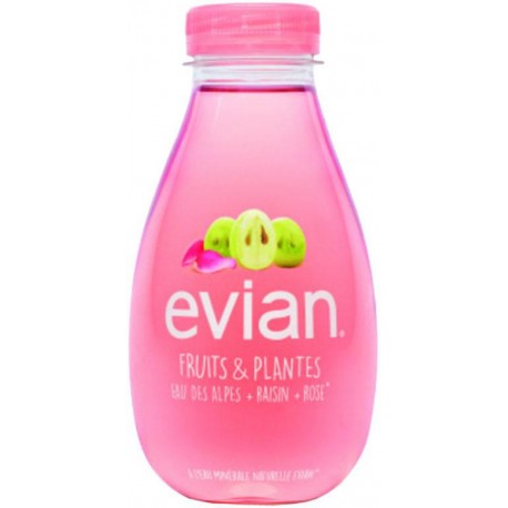 Evian Raisin et Rose 37cl (pack de 12)