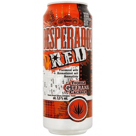 DESPERADOS Red Tequila Guarana Cachaça 50cl (pack de 12 canettes)