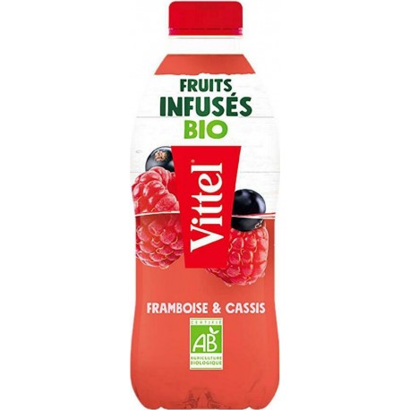 Vittel Eau aromatisée bio framboise cassis 75 cl