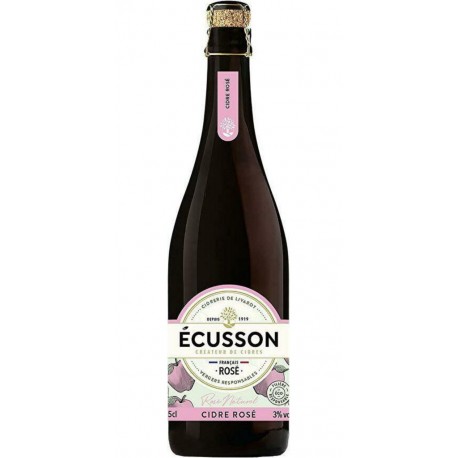 Écusson Cidre rosé naturel 3% 75 cl 3%vol.