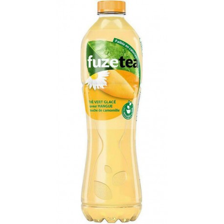 Fuze Tea Fuzetea Boisson au thé vert saveur mangue & camomille 1,25L (lot de 2 bouteilles)