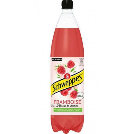 Schweppes Boisson gazeuse framboise verveine 1,5 L