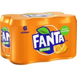 Fanta Boisson gazeuse à l'orange 6 x 33 cl
