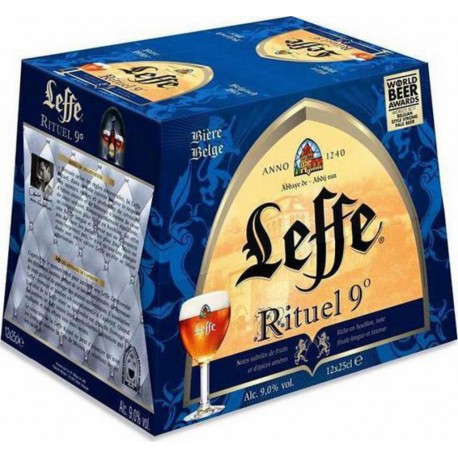 Leffe Bière rituel 9% 12 x 25 cl 9%vol.