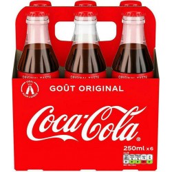 Coca-Cola Soda à base de cola goût original 6 x 25 cl