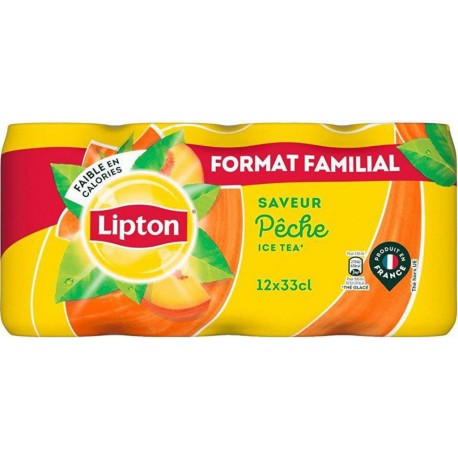 Lipton Ice tea saveur pêche 12 x 33cl (lot de 12)