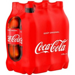 Coca-Cola Soda à base de cola goût original 6 x 1,25L (pack de 6)