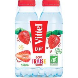 Vittel Up Eau aromatisée plate fraise 4 x 33cl (pack de 4)