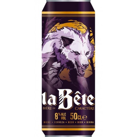 La Bête Ambrée 8%vol 50cl (pack de 12 canettes)