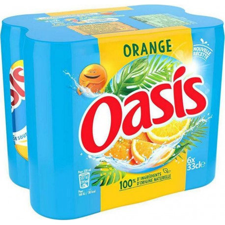 Oasis Boisson à l'eau de source orange 33cl (pack de 6)