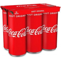 Coca-Cola Soda à base de cola goût original 6 x 33cl (pack de 6)