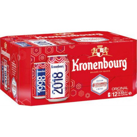 KRONENBOURG Bière x12 canettes 33cl (pack de 12)