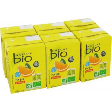 Nature bio pur jus orange 20cl (lot de 12)