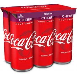 Coca-Cola Cherry - Soda à base de cola saveur cerise 6 x 33 cl