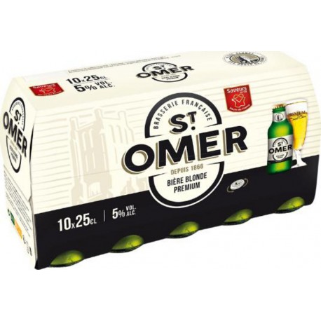 SAINT-OMER Bière blonde Saint Omer 5%vol. 10x25cl