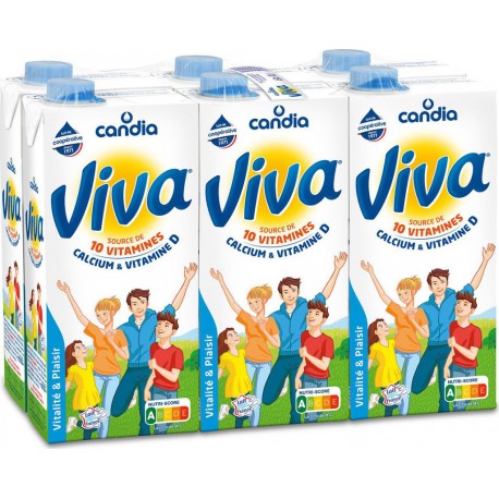 CANDIA Viva lait vitaminé UHT 6x1L