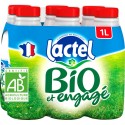 LACTEL Lait entier bio UHT 6x1L