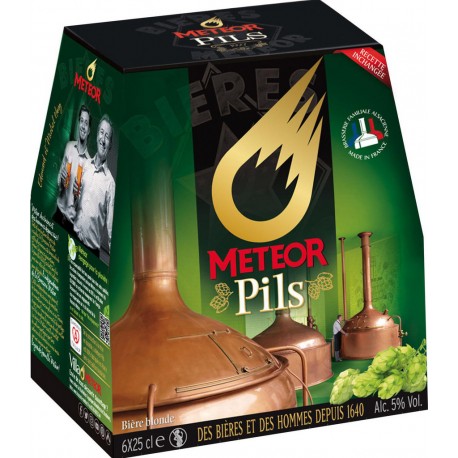 METEOR Bière blonde Pils 5% 25cl (pack de 6)