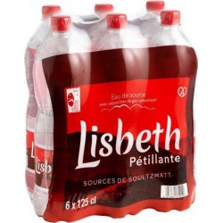 Eau gazeuse Lisbeth 6x1,25L (pack de 6)