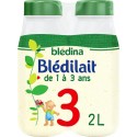 BLEDINA BLEDILAIT CROISSANCE NATURE 4x500ml (pack de 4)