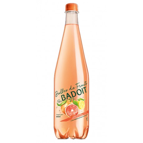 Badoit Bulles de Fruits Pamplemousse Touche de Citron 1L (lot de 12)