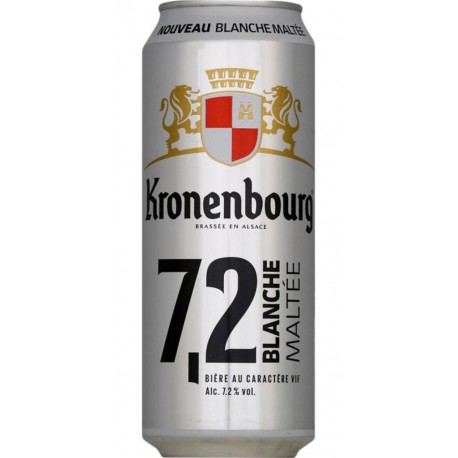 Kronenbourg Blanche Maltée 50cl (lot de 48 canettes)