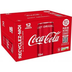 Coca-Cola Soda à base de cola goût original 12 x 33 cl