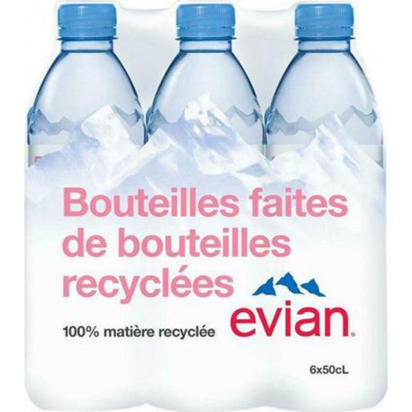 Evian Eau minérale naturelle 50cl (pack de 6)