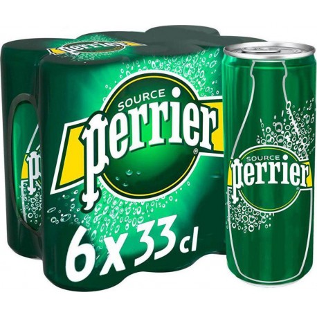 Perrier Eau minérale gazeuse 33cl (pack de 6)