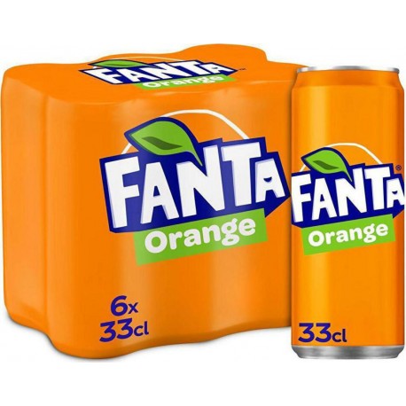 FANTA Boisson gazeuse à l'Orange 33cl (pack de 6)