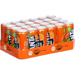 Fanta Boisson gazeuse à l'orange 33cl (lot de 4 packs de 6 soit 24 canettes)
