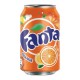 Fanta Boisson gazeuse à l'orange 33cl (lot de 4 packs de 6 soit 24 canettes)