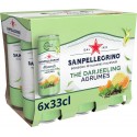 San Pellegrino eau gazeuse Aromatisée Thé Citron Darjeeling Agrumes 33cl (pack de 6)