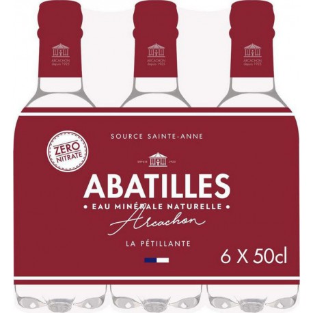 ABATILLES Eau minérale finement pétillante 50cl (pack de 6 bouteilles de 50cl)