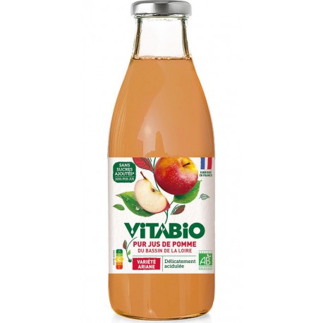 VITABIO Pur Jus de Pomme variété Ariane Bio 75cl