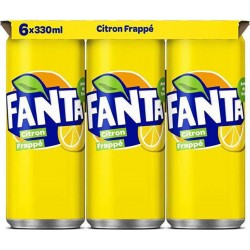 Fanta Citron 33cl (lot de 4 packs de 6 soit 24 canettes)