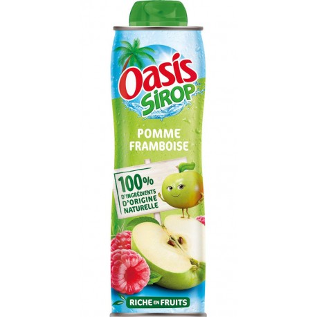 OASIS Sirop Framboise Pomme Pur Sucre bouteille de 60cl 60cl