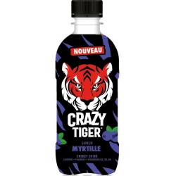 CRAZY TIGER Soda Énergisante Gazeuse Myrtille 35cL