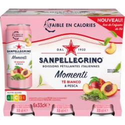 San Pellegrino thé blanc pêche 33cl (pack de 6)