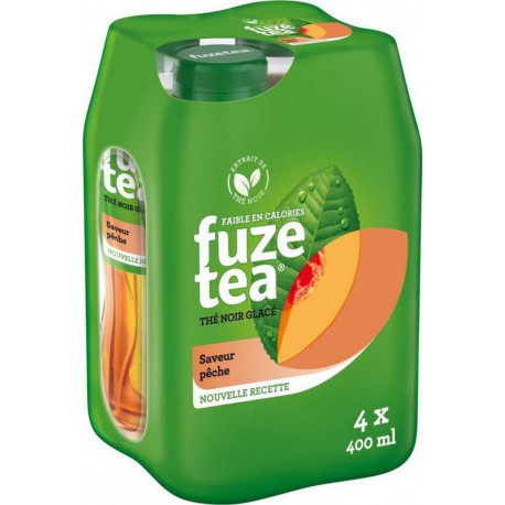 FUZE TEA Boisson Thé Glacé Pêche 40cl (pack de 4)