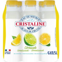 Eau de source Cristaline Jus citronnade 50cl (pack de 6)